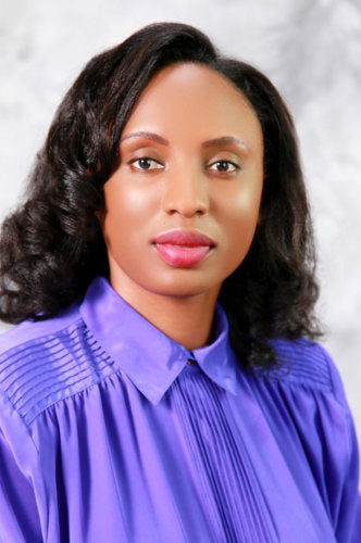 woman wearing purple blouse